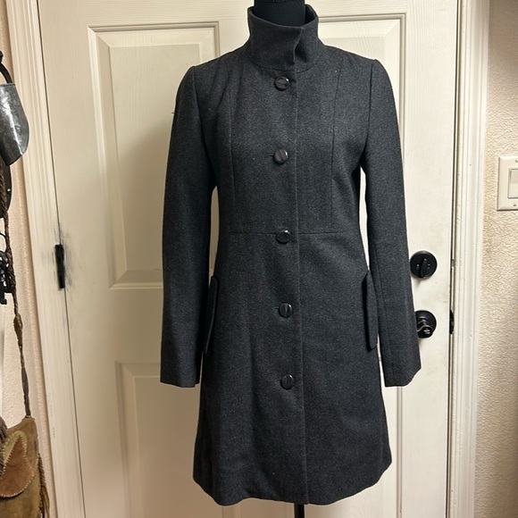 Forever 21 Jackets & Blazers - Love 21 Gray Black XS Coat , 52% Woo, 33% Polyester, 7% Rayon, 4% Acrylic